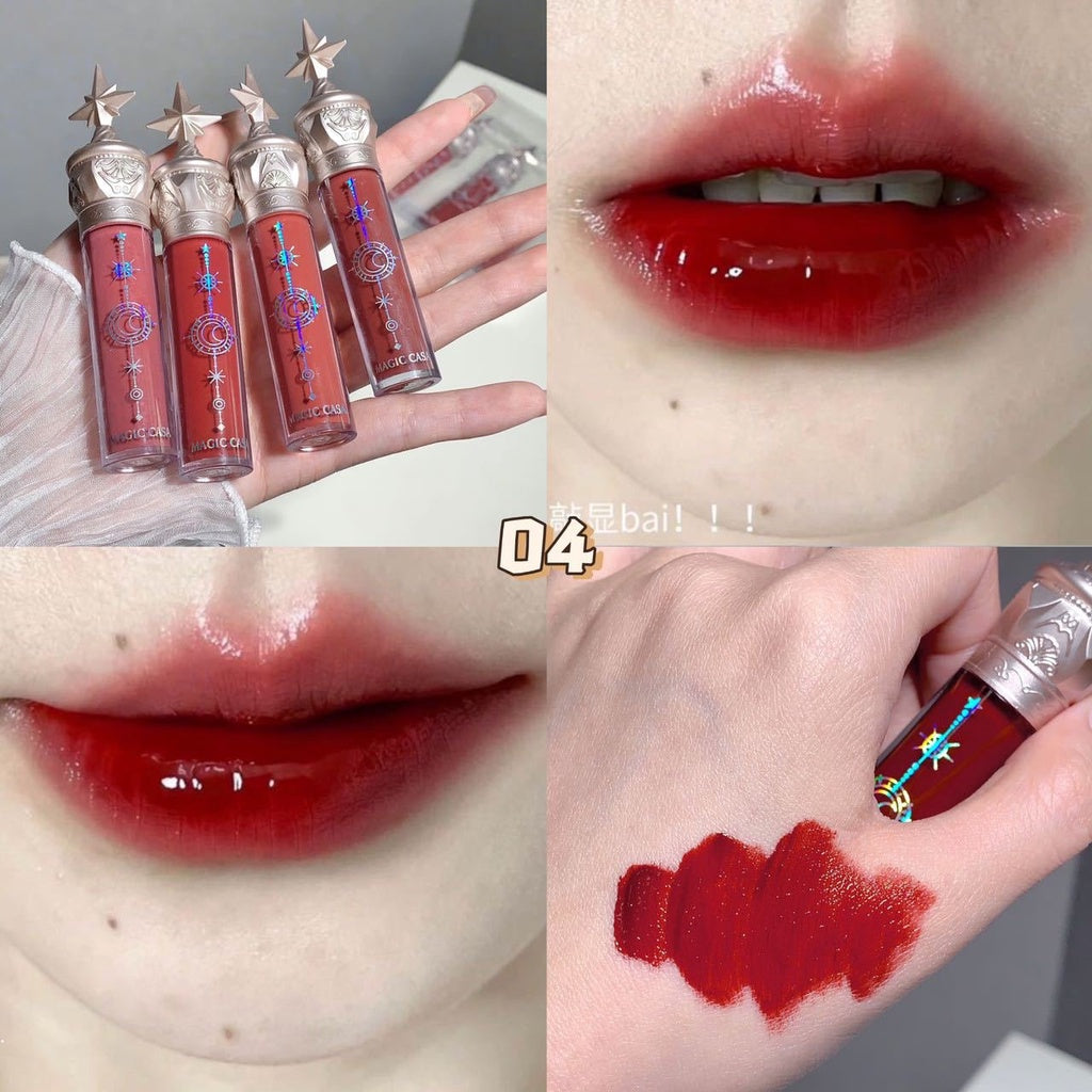 MAGIC CASA Little Stars Mirror Surface Lip Gloss Moisturize Lasting Not Easy To Fade Lipstick