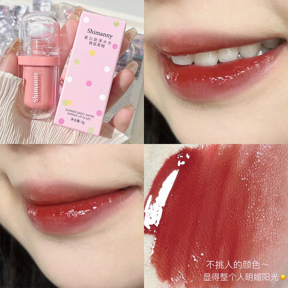 Popsicle Mirror Surface Lip Glaze Lip Gloss Moisturize Moisturizing Water Proof Lipstick