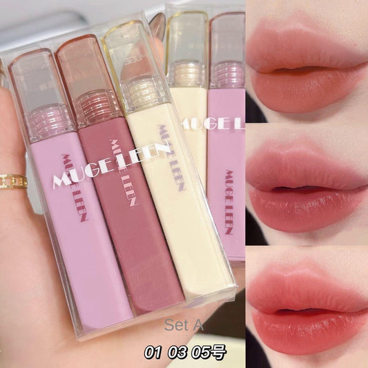 MUGE LEEN Romantic Lip Gloss Matte Velvet Moisturize Water Proof Lasting Lipstick