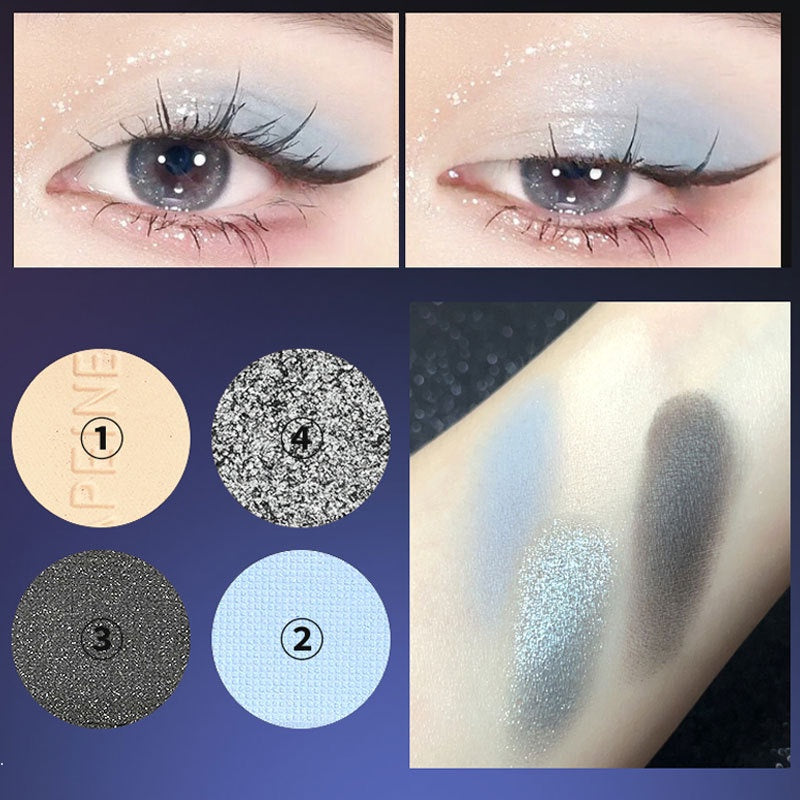 Eye Shadow Dark Series Matte Pearlescent Shiny Water Proof Lasting Not Easy To Fade Eyeshadow Palette