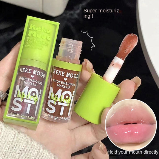 Kekemood Green Fluorescent Lip Oil Moisturizing Moisturize Transparent Water Proof Lip Gloss Lipstick