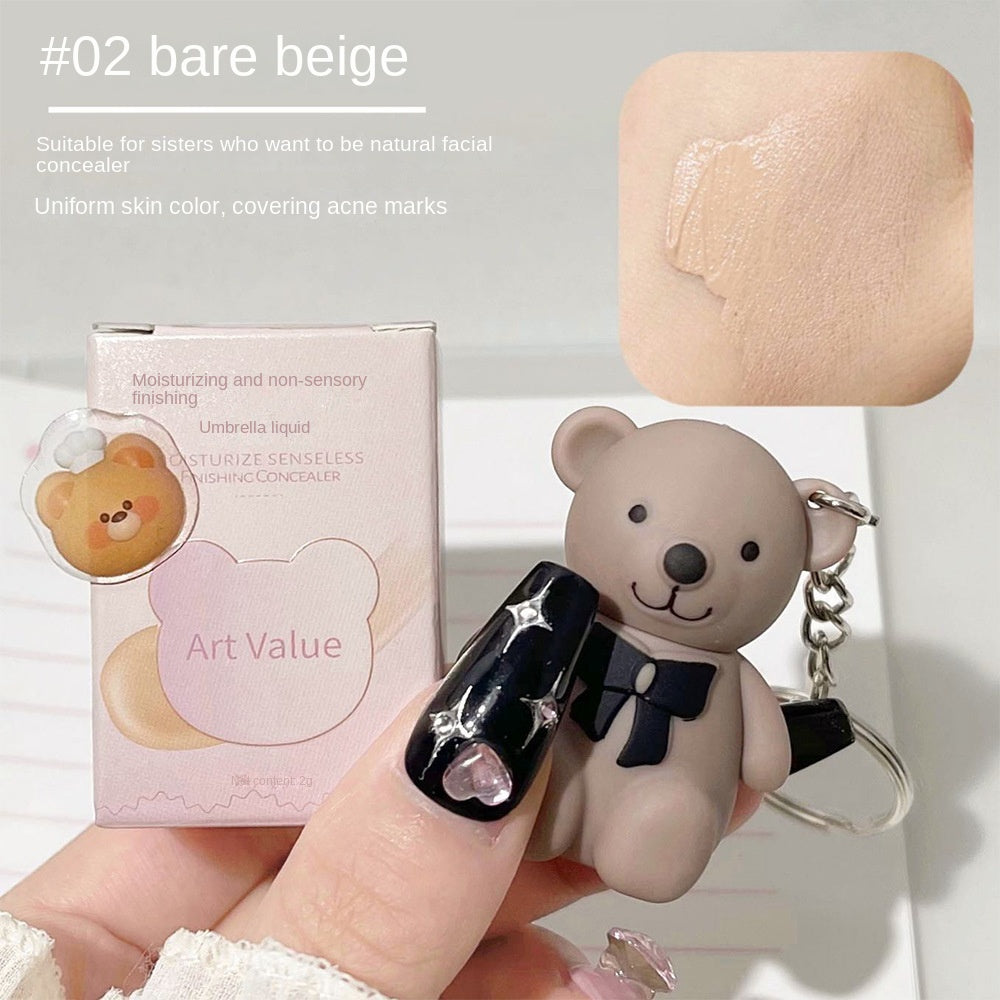 Art Value Bear Keychain Concealer Moisturize Moisturizing Water Proof Lasting Nature Cover Dark Circles Cover Acne Marks Liquid Concealer