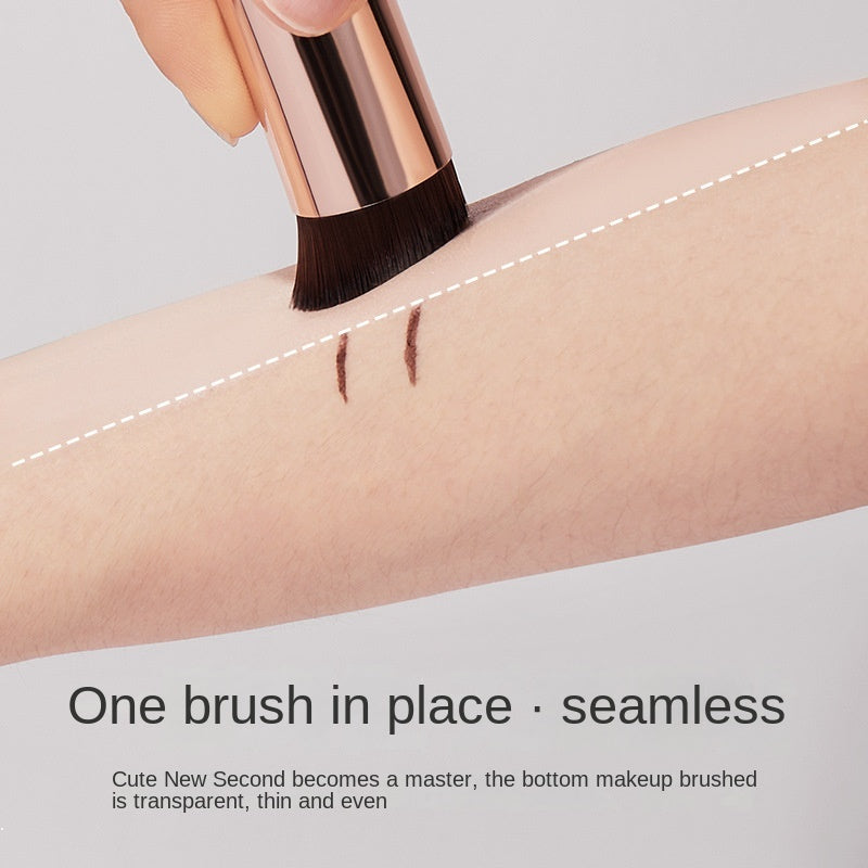 Foundation Brush  Aluminum Tube Oblique Head Easy To Apply Base Makeup Mini Portable Beginner Makeup Brush