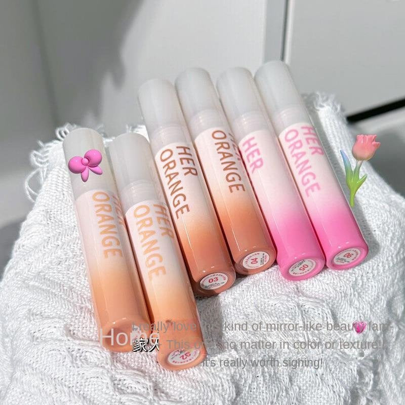 HERORANGE Spring and Summer Lip Gloss Mirror Surface Moisturize Moisturizing Water Proof Lasting Not Easy To Fade Lipstick