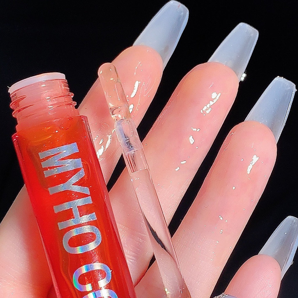 MyHo Lip Gloss Transparent Moisturize Lip Oil Mirror Surface Lip Glaze Water Proof Lasting Lipstick