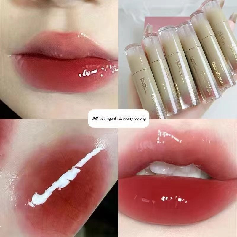 DAIMANPU Mirror Surface Lip Gloss Moisturize Water Proof Not Easy To Fade Lipstick