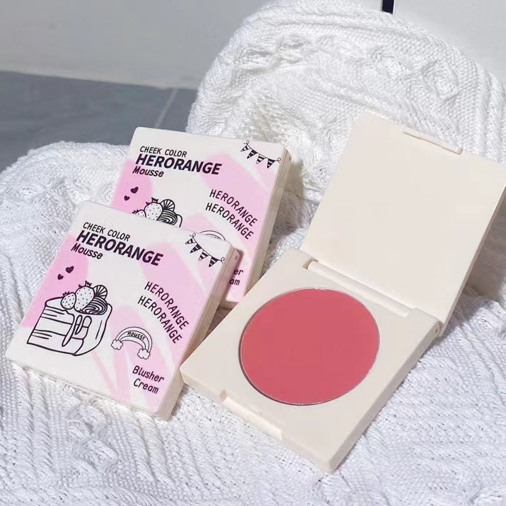 HERORANGE Blush Cream Pink Moisturize Moisturizing Water Proof Lasting Young Girl Blush Palette