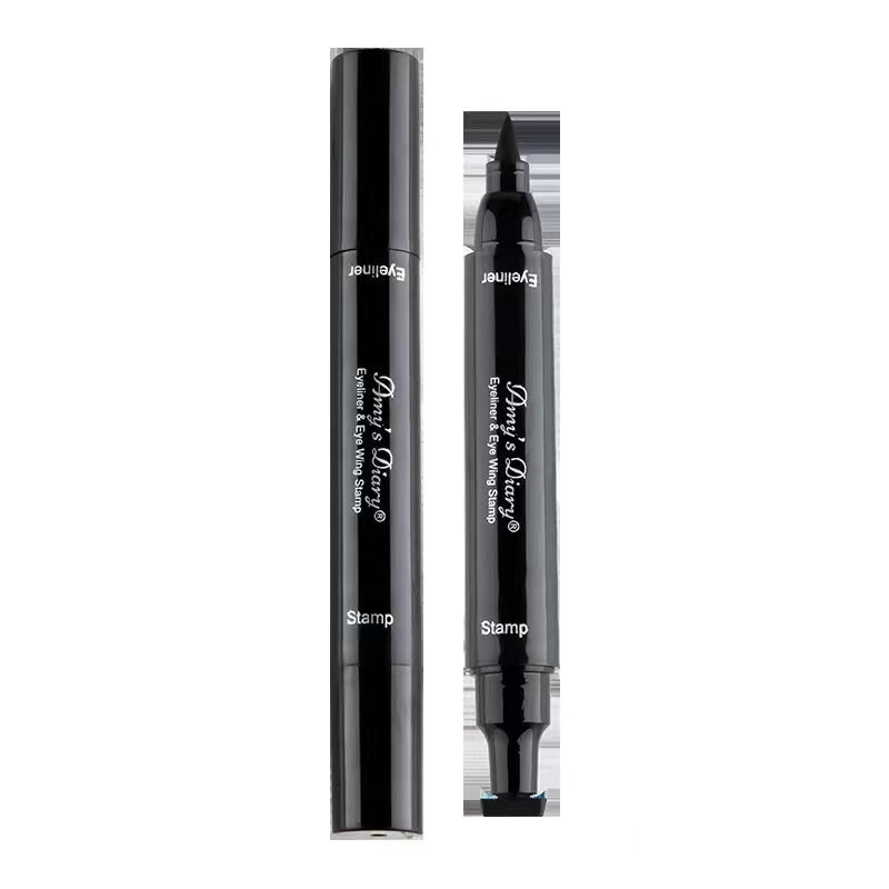 Eyeliner Double Head Triangle Water Proof Quick Drying Novice Portable Eye Makeup Liquid Eyeliner