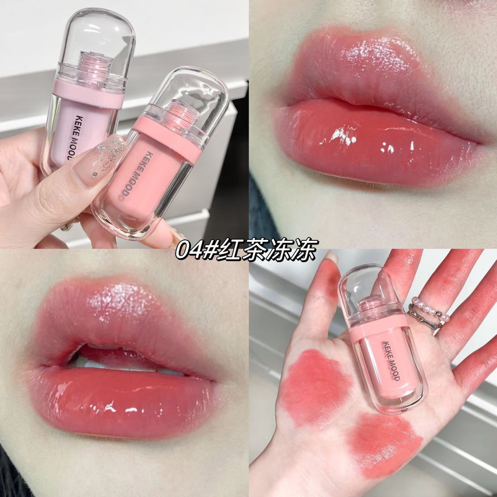 Kekemood Candy Shell Lip Gloss Mirror Surface Moisturizing Moisturize Water Proof Lasting Lipstick