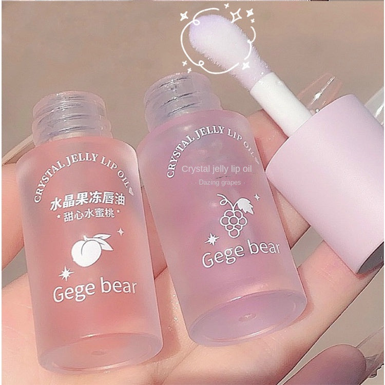 Gege Bear Jelly Lip Oil Transparent Lip Balm Moisturize Moisturizing Mirror Surface Lip Gloss