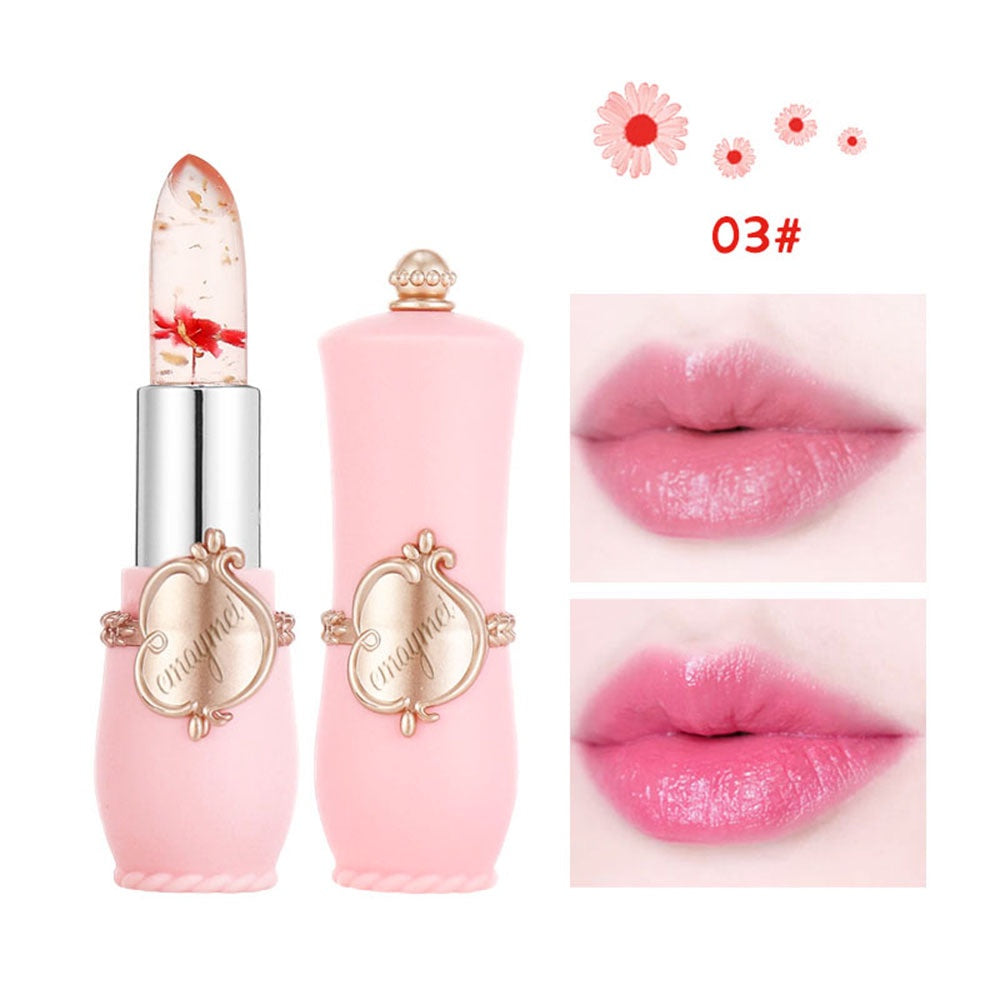 Discoloration Lipstick Transparent Moisturize Jelly Flower Lip Balm