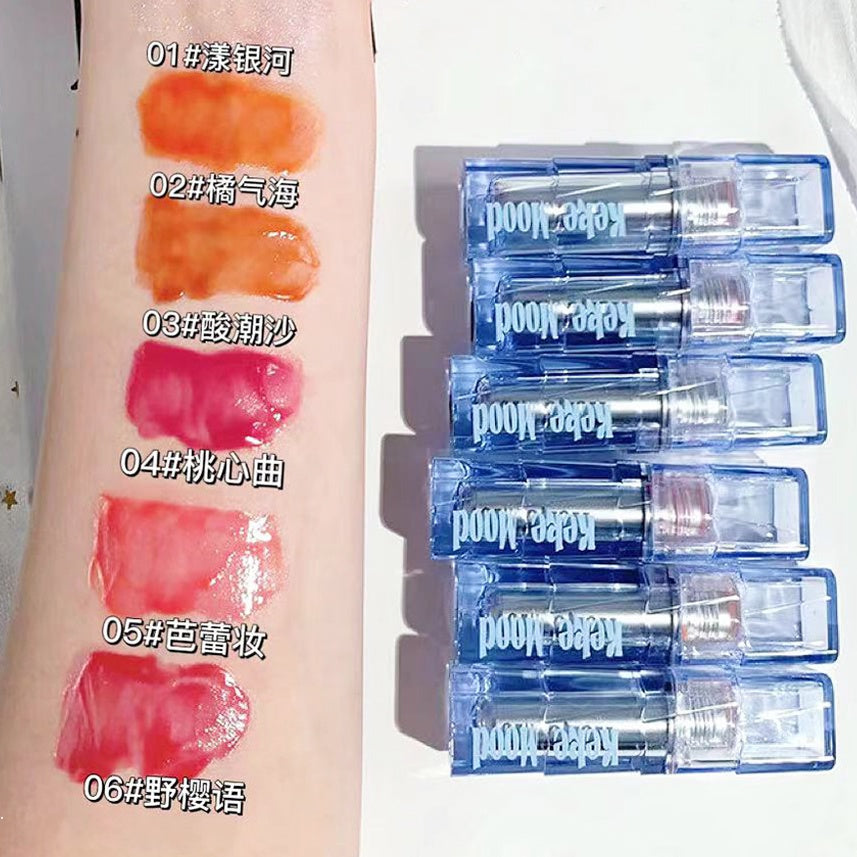 Kekemood Lip Gloss Blue Mirror Surface Moisturize Moisturizing Lasting Water Proof Lipstick