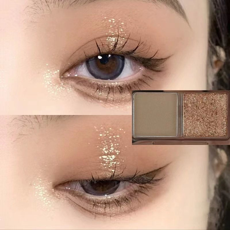 Dual -color Eye Shadow Pearl Matte Water Proof Lasting Not Easy To Fade Portable Eye Shadow