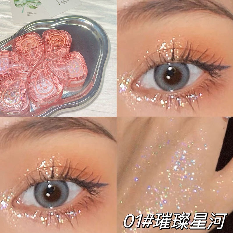 Cappuvini Flower Liquid Eye Shadow Glittering Sparkling Pearlescent Eye Makeup Water Proof Lasting Nature Eye Shadow