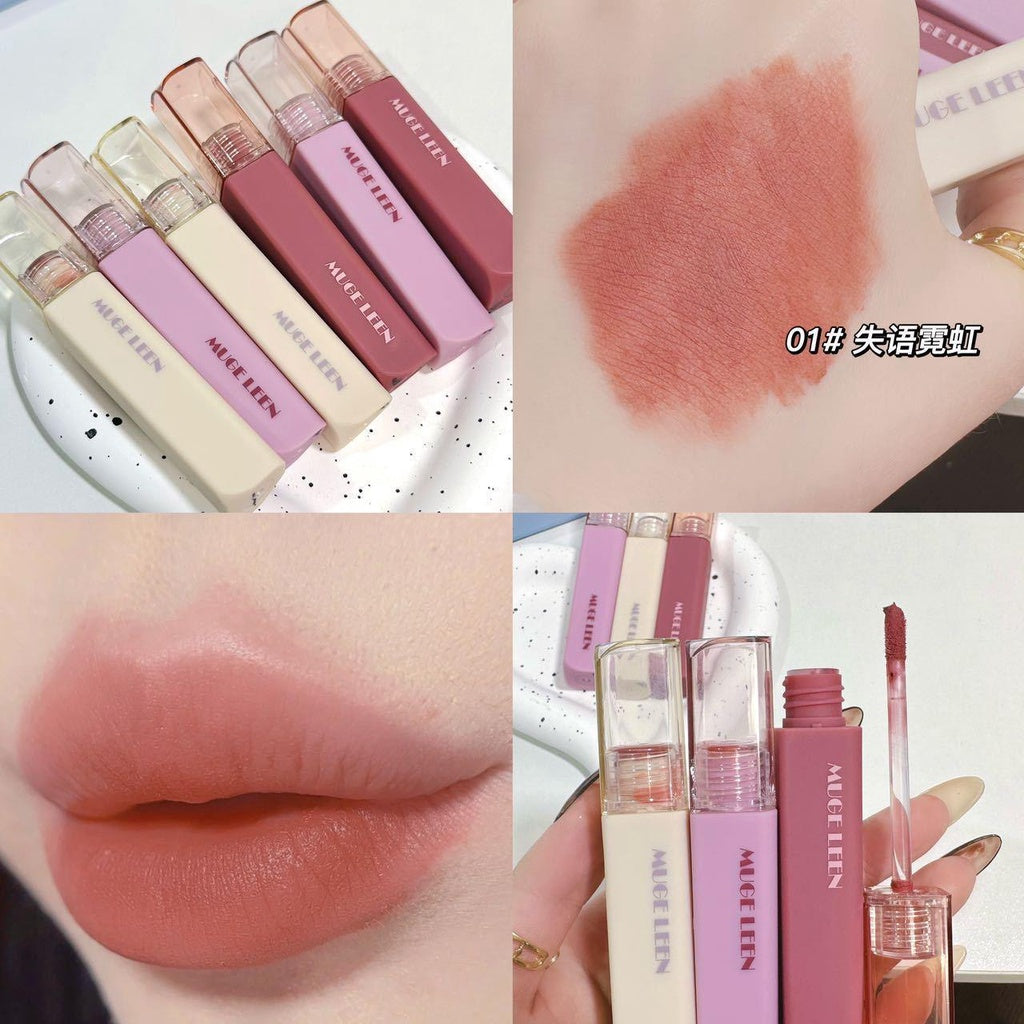 MUGE LEEN Romantic Lip Gloss Matte Velvet Moisturize Water Proof Lasting Lipstick