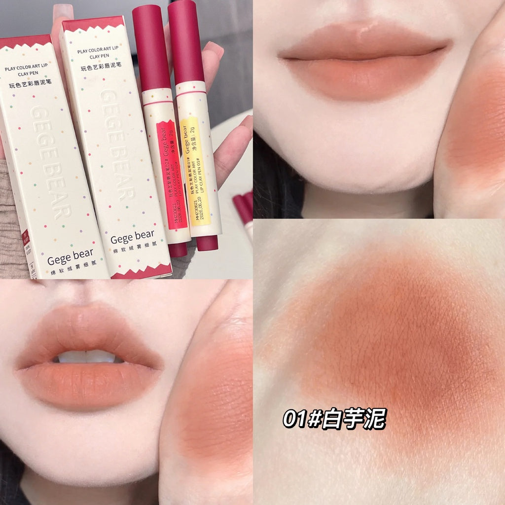 Gege Bear Crayon Lipstick Matte Water Proof Lasting Not Easy To Fade Lipstick Pen