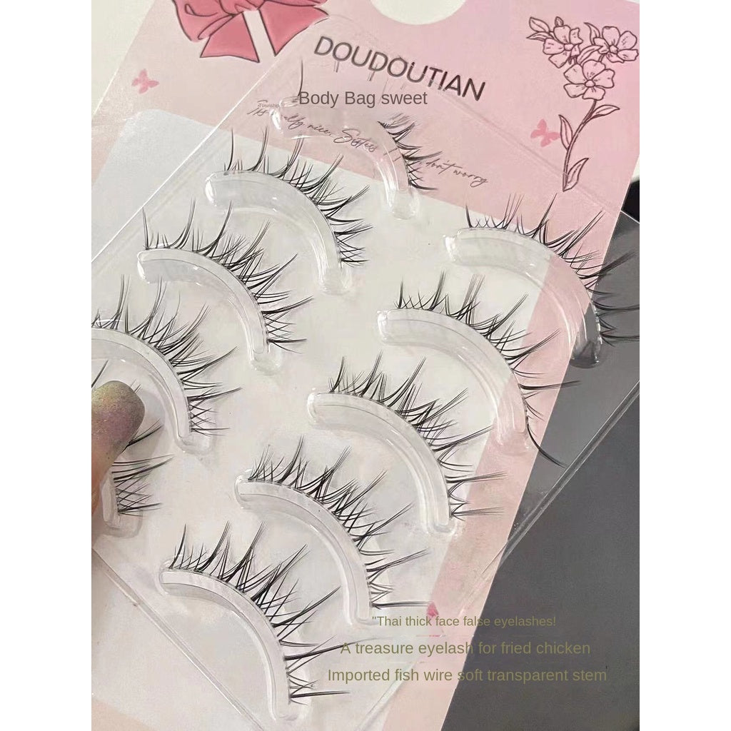 Comic Eyelashes Transparent Stalk Fake Eyelashes Nature Lasting Durable Convenient Fake Eyelashes