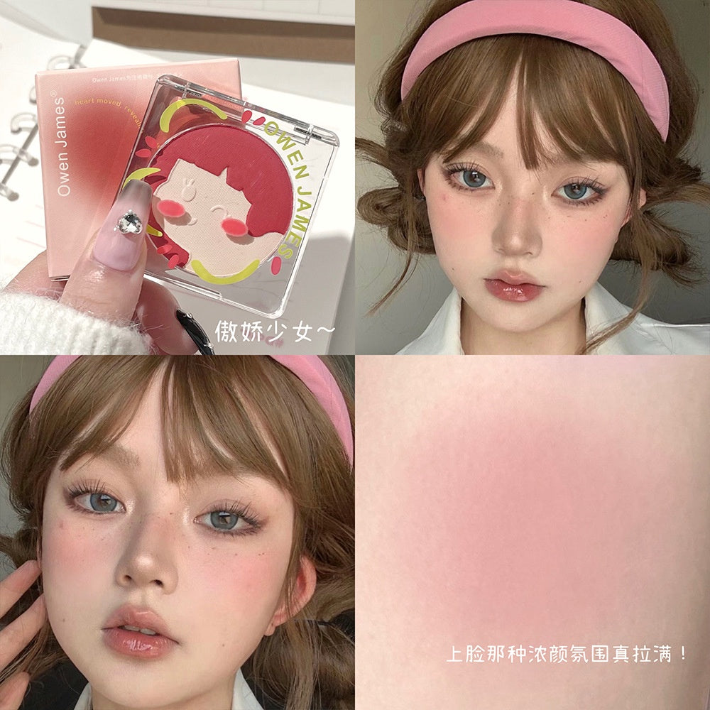 OWEN Cute Girl Blush Eye Shadow Matte Water Proof Lasting Blusher Makeup