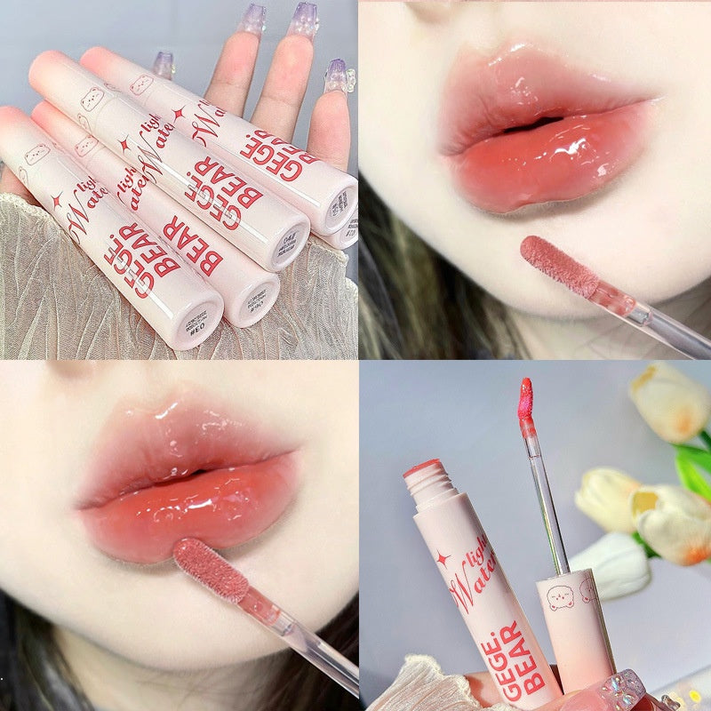 Gege Bear Lip Gloss Mirror Surface Moisturize Moisturizing Water Proof Juice Lip Glaze Lipstick