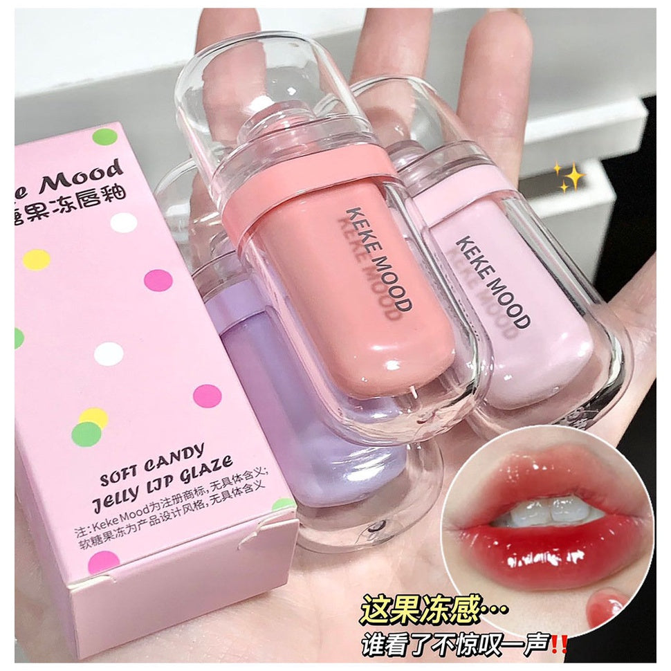 Kekemood Candy Shell Lip Gloss Mirror Surface Moisturizing Moisturize Water Proof Lasting Lipstick