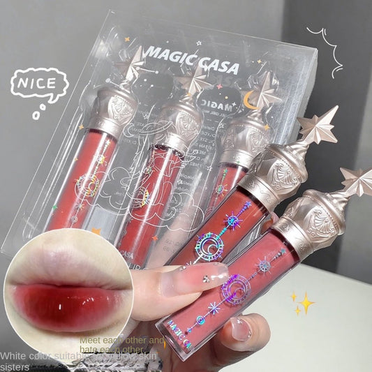 MAGIC CASA Little Stars Mirror Surface Lip Gloss Moisturize Lasting Not Easy To Fade Lipstick