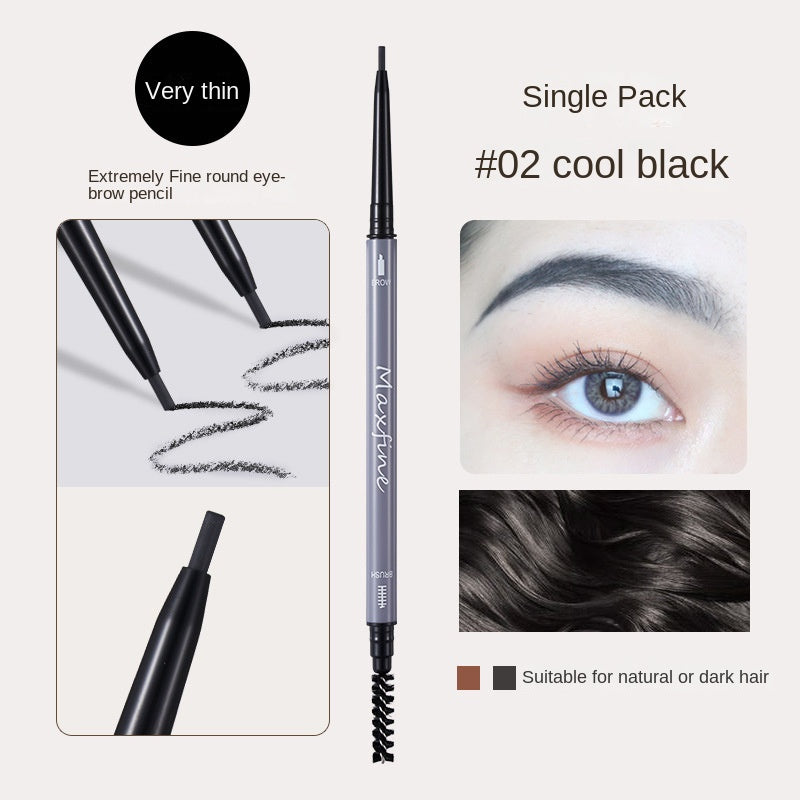 Maxfine Double Head Eyebrow Pencil Water Proof Nature Lasting Smooth Eyebrow Pencil