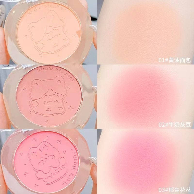 Xixi Matte Blush Purple Water Proof Lasting Nature Brighten Blusher