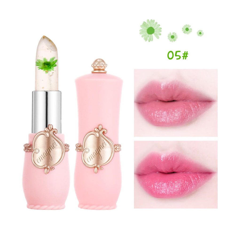 Discoloration Lipstick Transparent Moisturize Jelly Flower Lip Balm