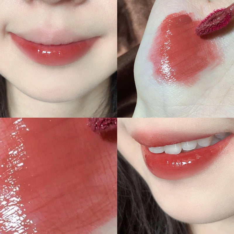 Gege Bear Lip Gloss Mirror Surface Moisturize Moisturizing Water Proof Lasting Pendant Lipstick