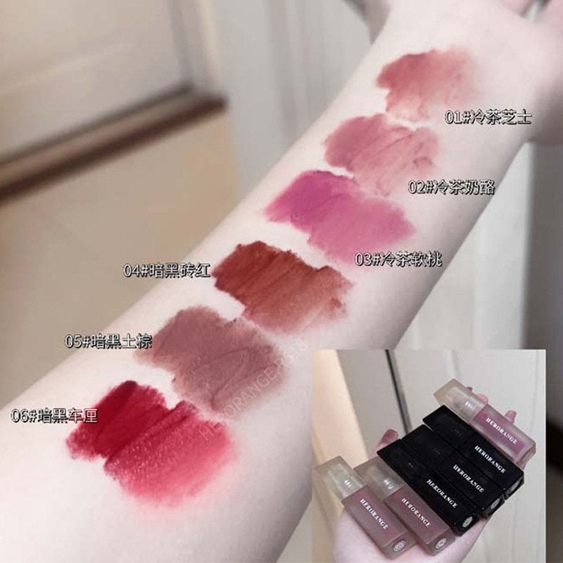 HERORANGE Matte Lip Gloss Velvet Water Proof Moisturize Not Easy To Fade Lipstick