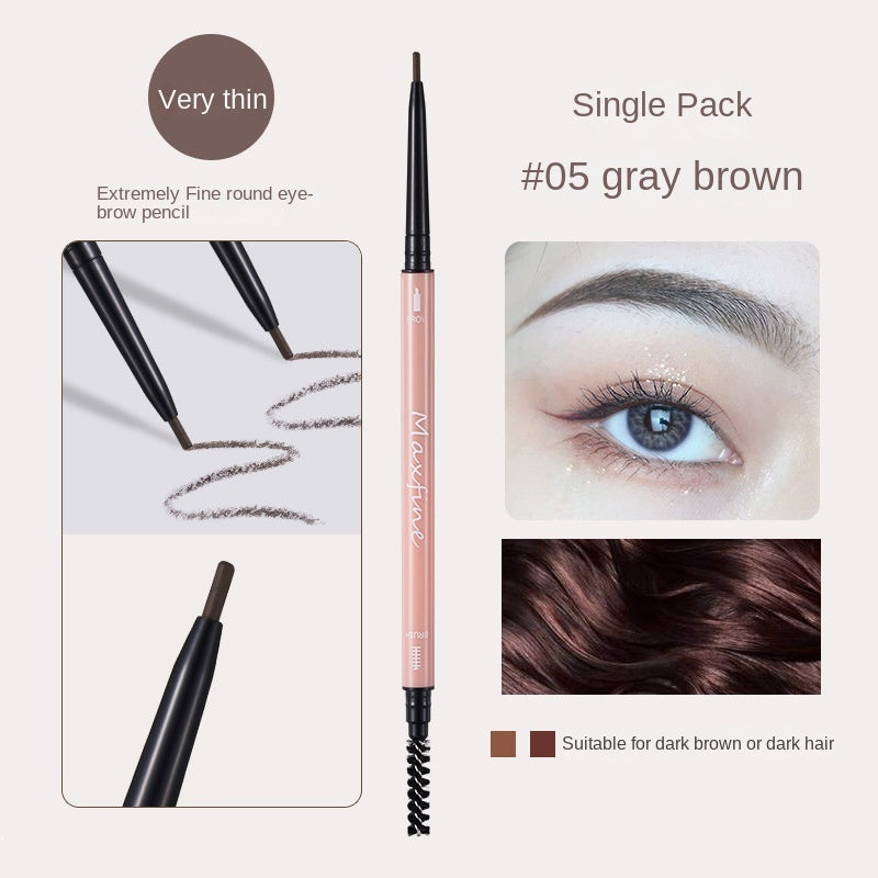 Maxfine Double Head Eyebrow Pencil Water Proof Nature Lasting Smooth Eyebrow Pencil