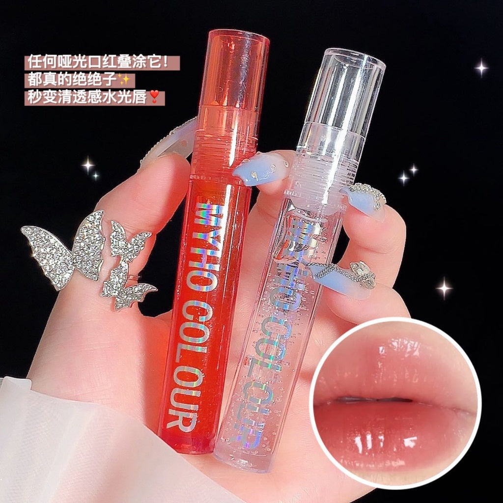 MyHo Lip Gloss Transparent Moisturize Lip Oil Mirror Surface Lip Glaze Water Proof Lasting Lipstick