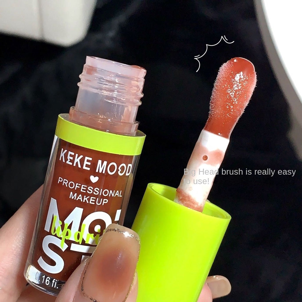 Kekemood Green Fluorescent Lip Oil Moisturizing Moisturize Transparent Water Proof Lip Gloss Lipstick