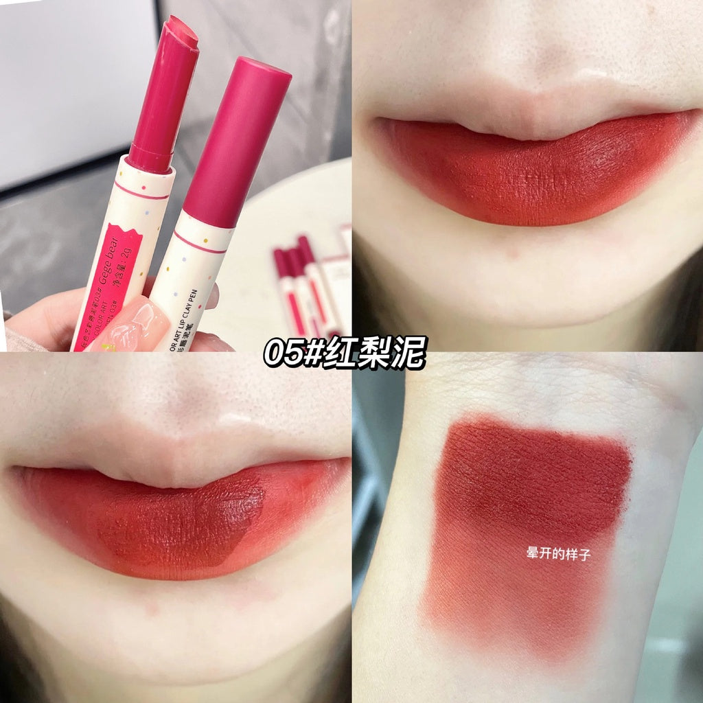 Gege Bear Crayon Lipstick Matte Water Proof Lasting Not Easy To Fade Lipstick Pen