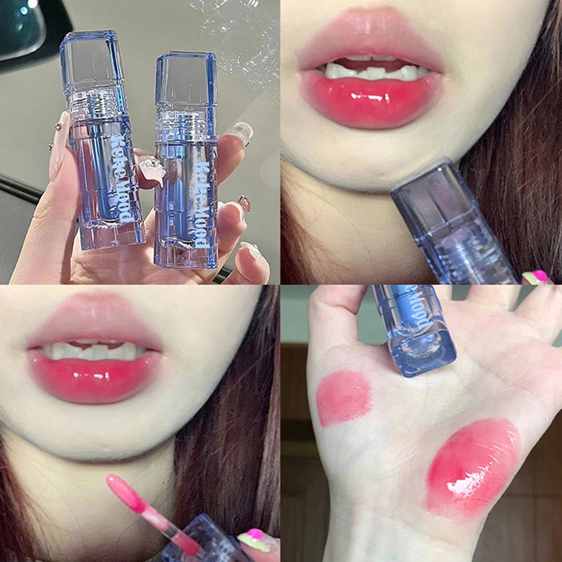 Kekemood Lip Gloss Blue Mirror Surface Moisturize Moisturizing Lasting Water Proof Lipstick