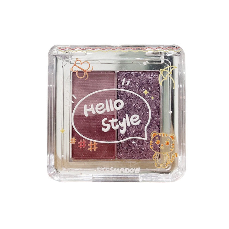 Hellostyle Eye shadow Pearlescent Matte water proof lasting Colorful Three -color eye shadow plate