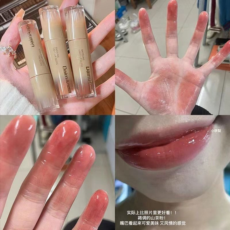 DAIMANPU Mirror Surface Lip Gloss Moisturize Water Proof Not Easy To Fade Lipstick