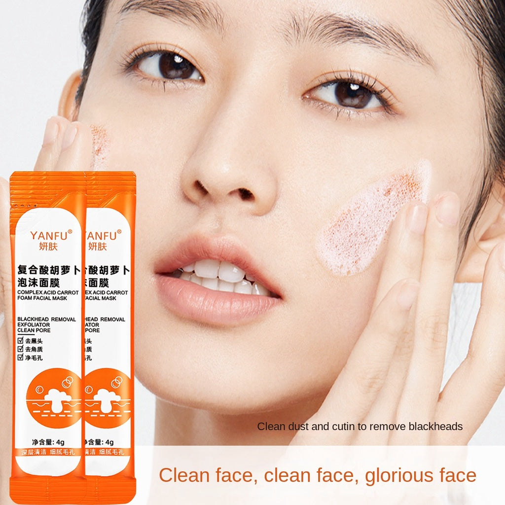 Carrot Foam Smear Facial Mask Supplement Skin Moisture Nourish Moisturize Skin Care Fresh Non -sticky Independent Packaging