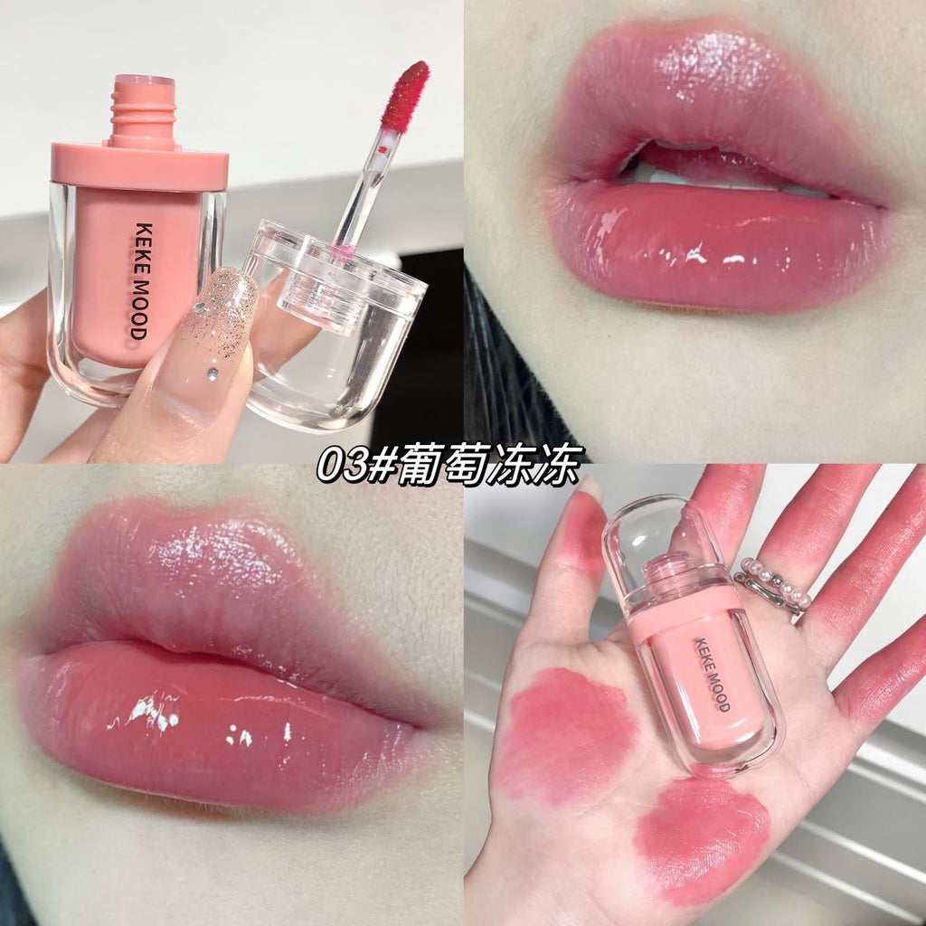 Kekemood Candy Shell Lip Gloss Mirror Surface Moisturizing Moisturize Water Proof Lasting Lipstick