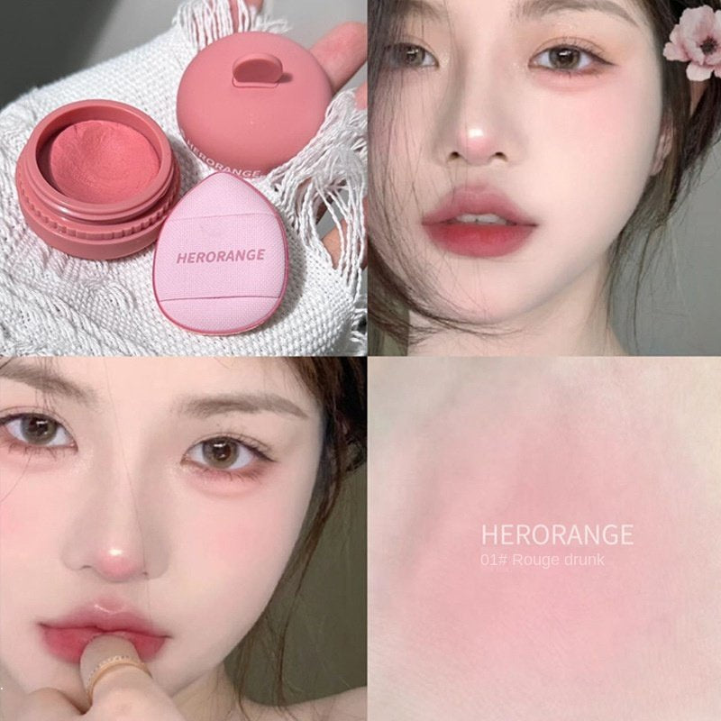 HERORANGE~ Sandwich Mousse Lasting Cream Natural Beautiful Powder Blusher