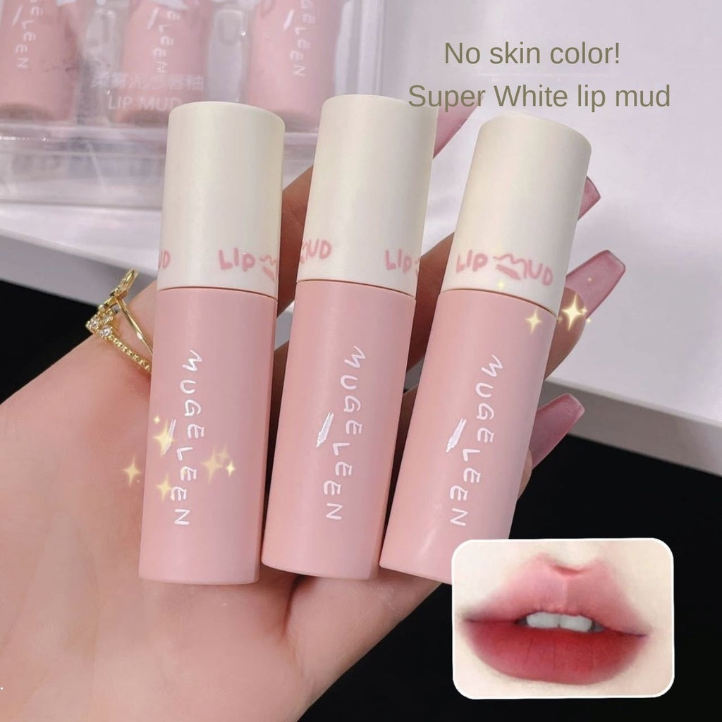 MUGE LEEN Small Powder Tube Lip Gloss Matte Water Proof Lasting Nature Not Easy To Fade Lipstick