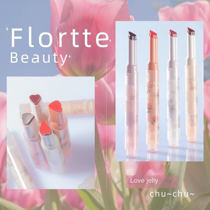 Flortte First Kiss Series Love Lipstick Pen Mirror Surface Lip Glaze Moisturize Moisturizing Lipstick