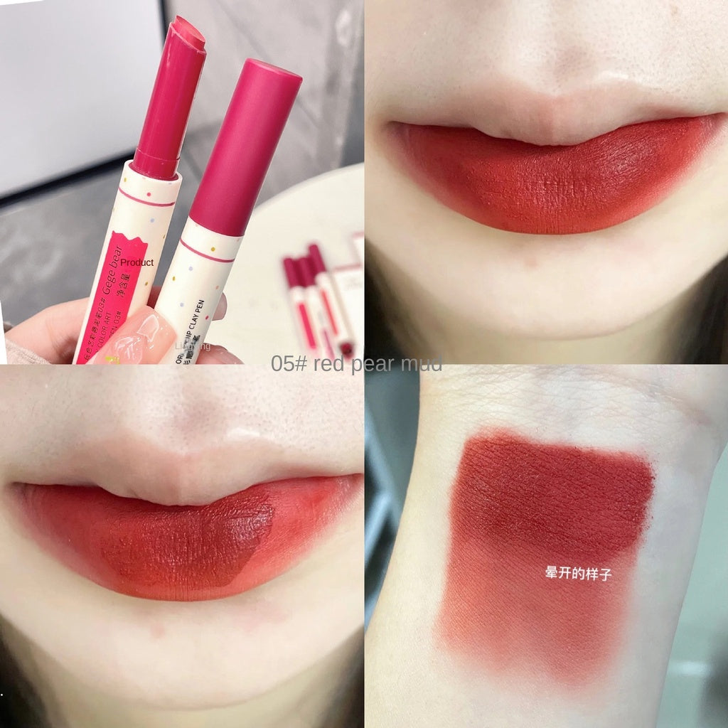 Gege Bear Crayon Lipstick Matte Water Proof Lasting Not Easy To Fade Lipstick Pen