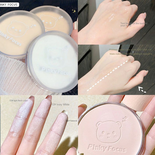 Bear Makeup Setting Powder Water Proof Sweatproof Oil Control Lasting Concealer Powder