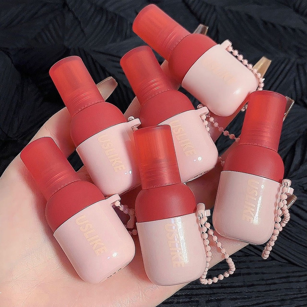 USLIKE Super Cute Key Chain Lipstick Velvet Waterproof Not Easy To Fade Lip Gloss