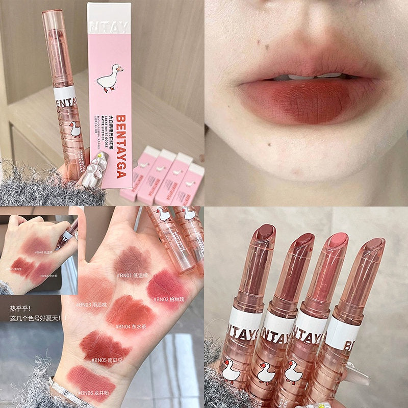 Bentayga Big White Goose Graffiti Lipstick Pen Matte Velvet Not Easily Faded Lipstick Summer Recommendation Water Proof Lasting Lip Gloss