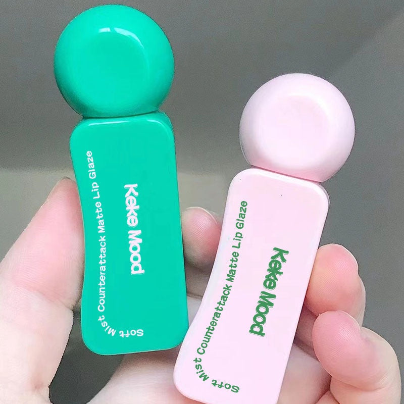 Kekemood Green Lip Gloss Matte Water Proof Moisturize Not Easy To Fade Lip Glaze Lipstick