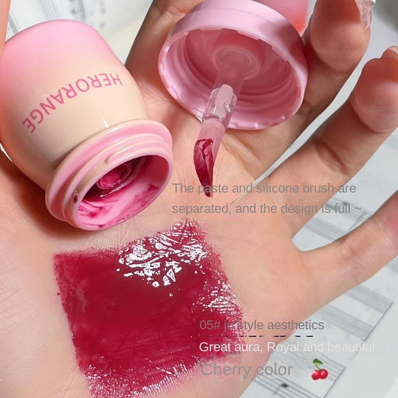 Herorange Butterfly Lipstick Pudding Mirror Surface Moisturizing Moisturize Water Proof Not Easy To Fade Lip Gloss