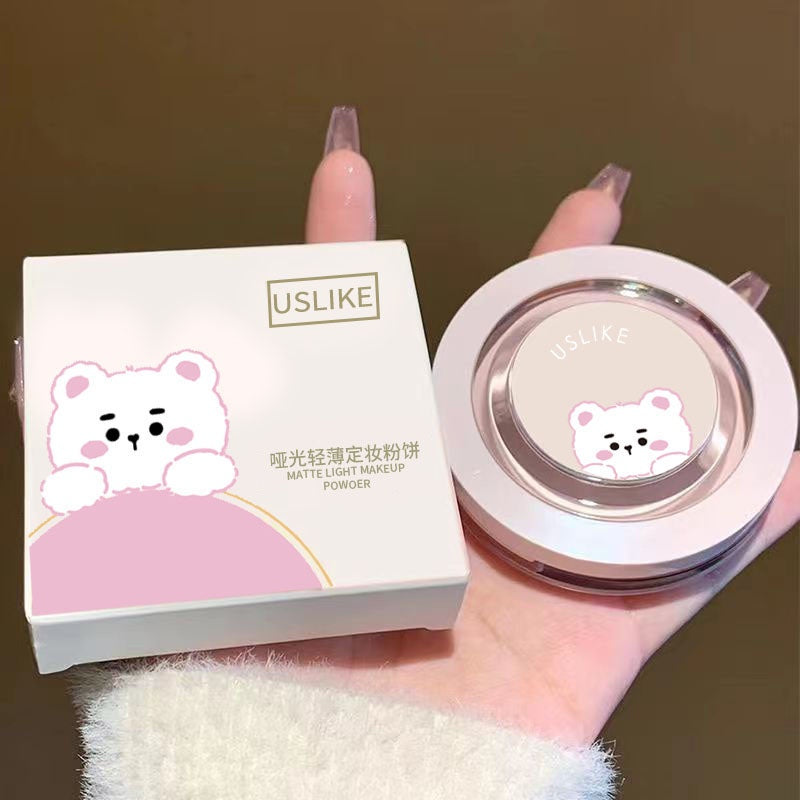 Uslike Cute Bear Powder Makeup Powder Loose Powder Lasting Water Proof Conceal White Makeup