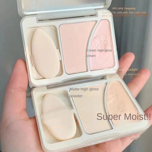 SWEET MINT Concealer Highlight Matte Moisturize Increase Facial Brightness Waterproof Dual -color High Disc